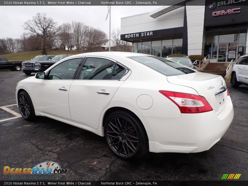 2010 Nissan Maxima 3.5 S Winter Frost White / Charcoal Photo #12