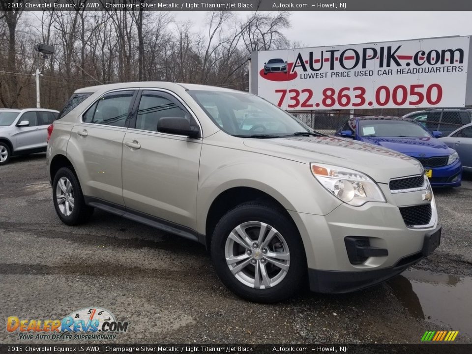 2015 Chevrolet Equinox LS AWD Champagne Silver Metallic / Light Titanium/Jet Black Photo #1