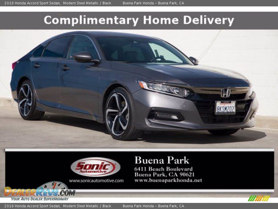2019 Honda Accord Sport Sedan Modern Steel Metallic / Black Photo #1
