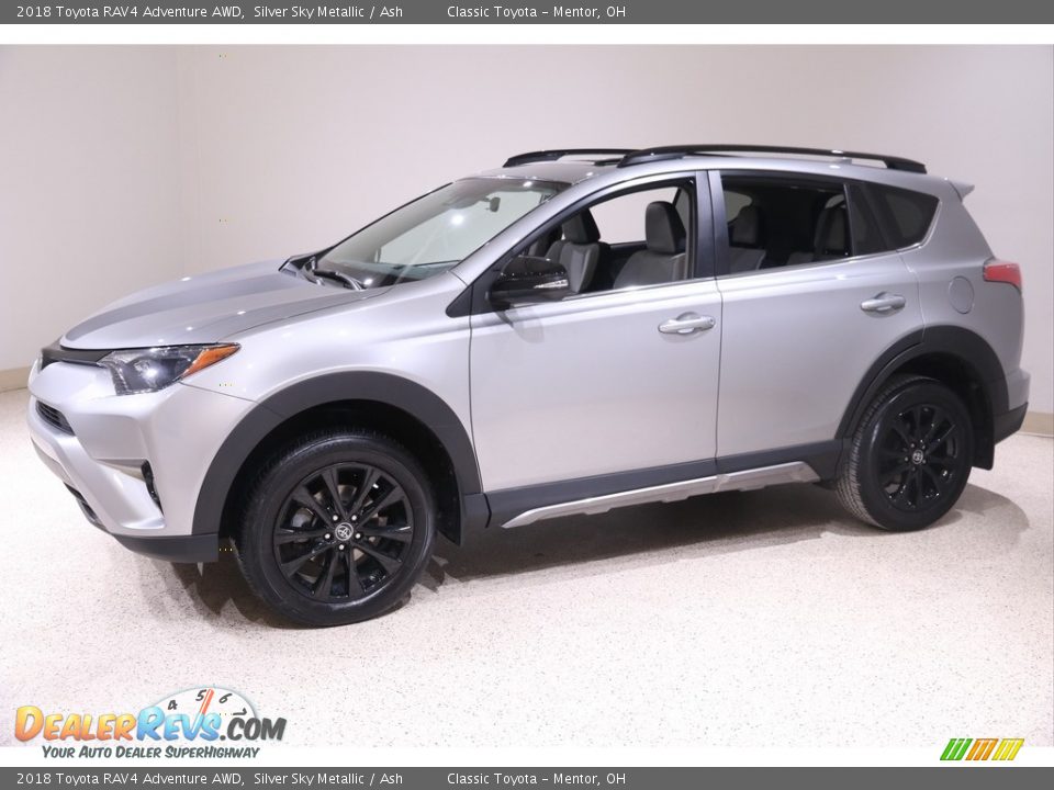 2018 Toyota RAV4 Adventure AWD Silver Sky Metallic / Ash Photo #3