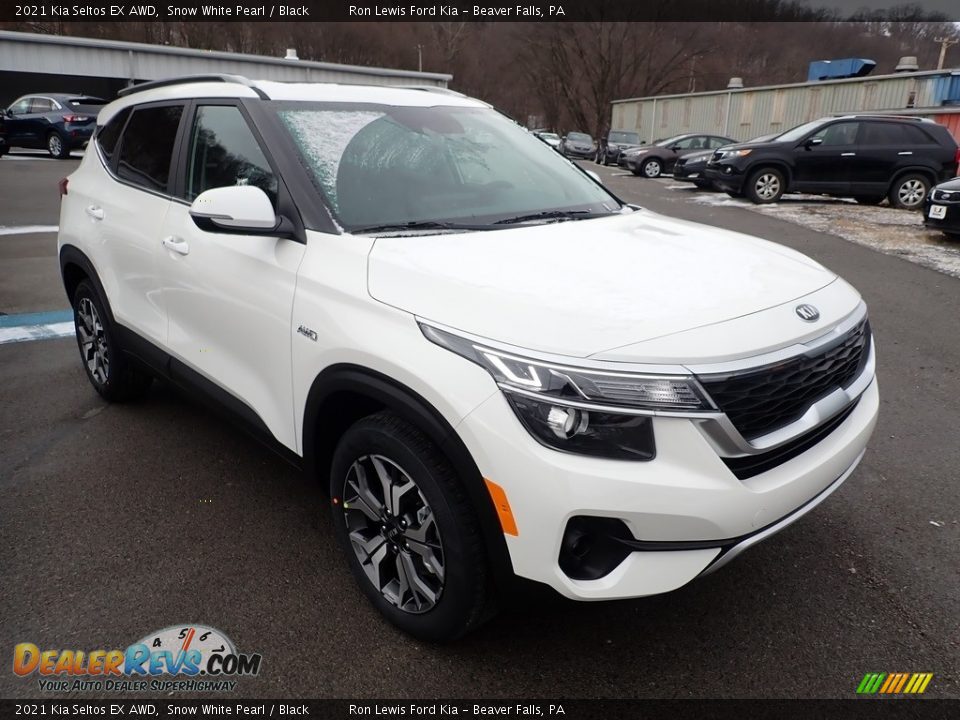 2021 Kia Seltos EX AWD Snow White Pearl / Black Photo #3