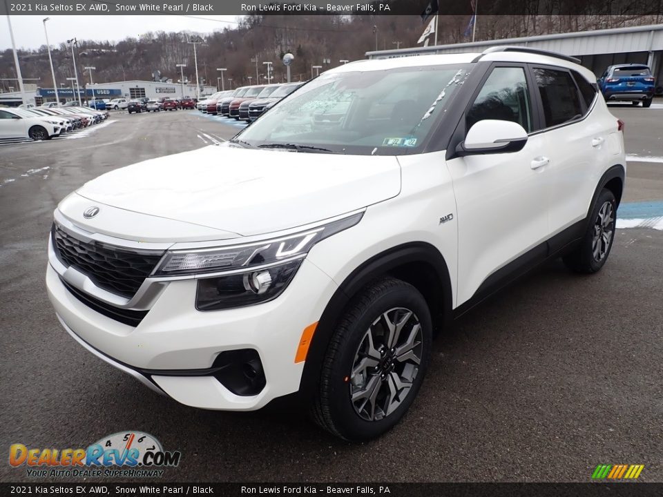 2021 Kia Seltos EX AWD Snow White Pearl / Black Photo #5