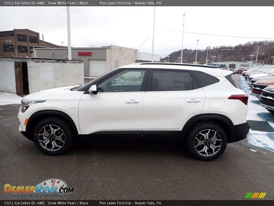 2021 Kia Seltos EX AWD Snow White Pearl / Black Photo #6