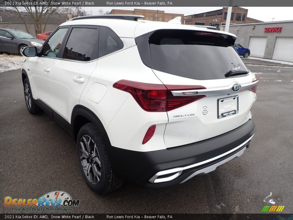 2021 Kia Seltos EX AWD Snow White Pearl / Black Photo #7