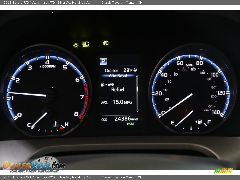 2018 Toyota RAV4 Adventure AWD Silver Sky Metallic / Ash Photo #8