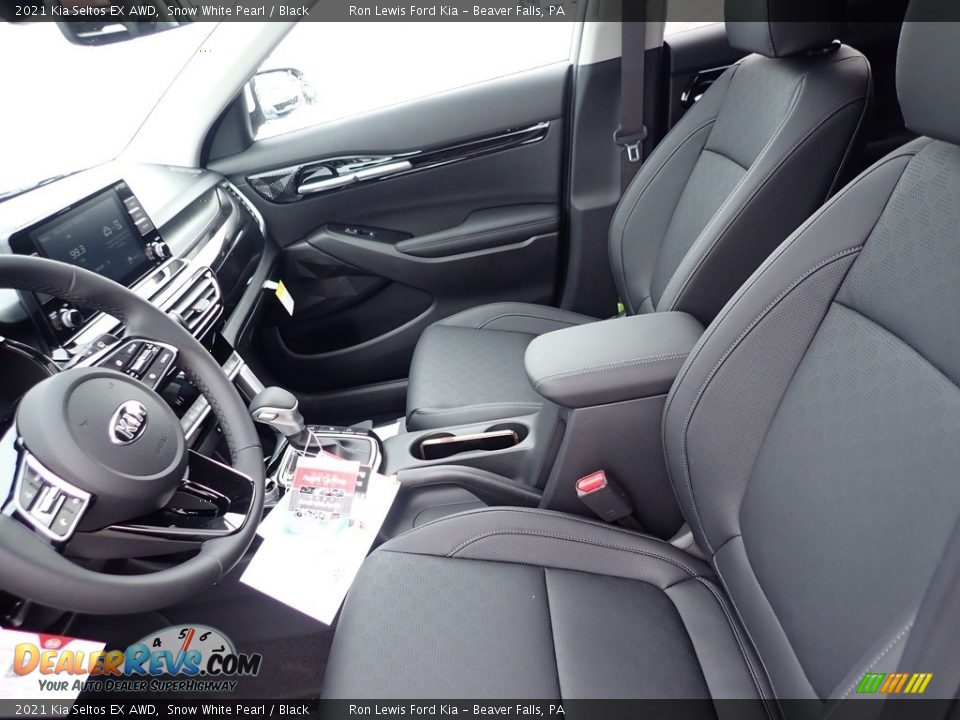 2021 Kia Seltos EX AWD Snow White Pearl / Black Photo #11
