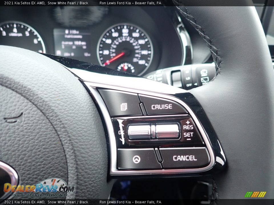 2021 Kia Seltos EX AWD Snow White Pearl / Black Photo #16