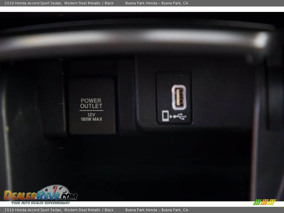 2019 Honda Accord Sport Sedan Modern Steel Metallic / Black Photo #17