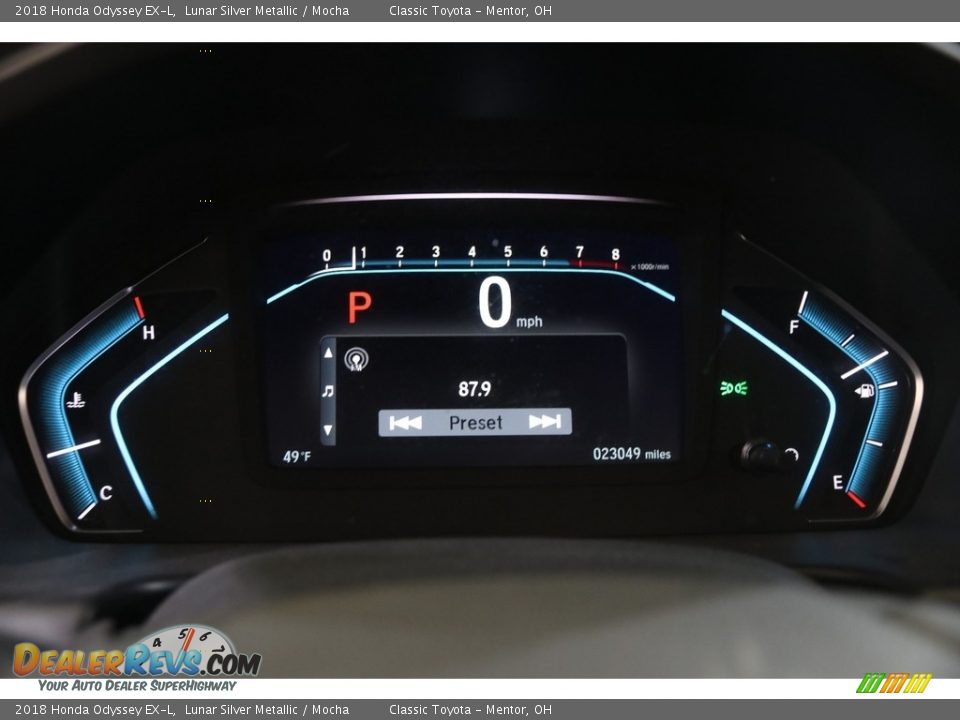 2018 Honda Odyssey EX-L Lunar Silver Metallic / Mocha Photo #8