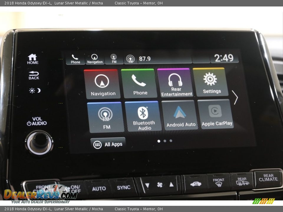 2018 Honda Odyssey EX-L Lunar Silver Metallic / Mocha Photo #10