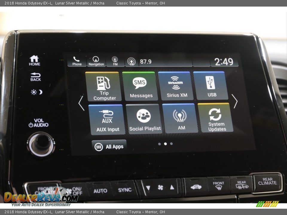 2018 Honda Odyssey EX-L Lunar Silver Metallic / Mocha Photo #11