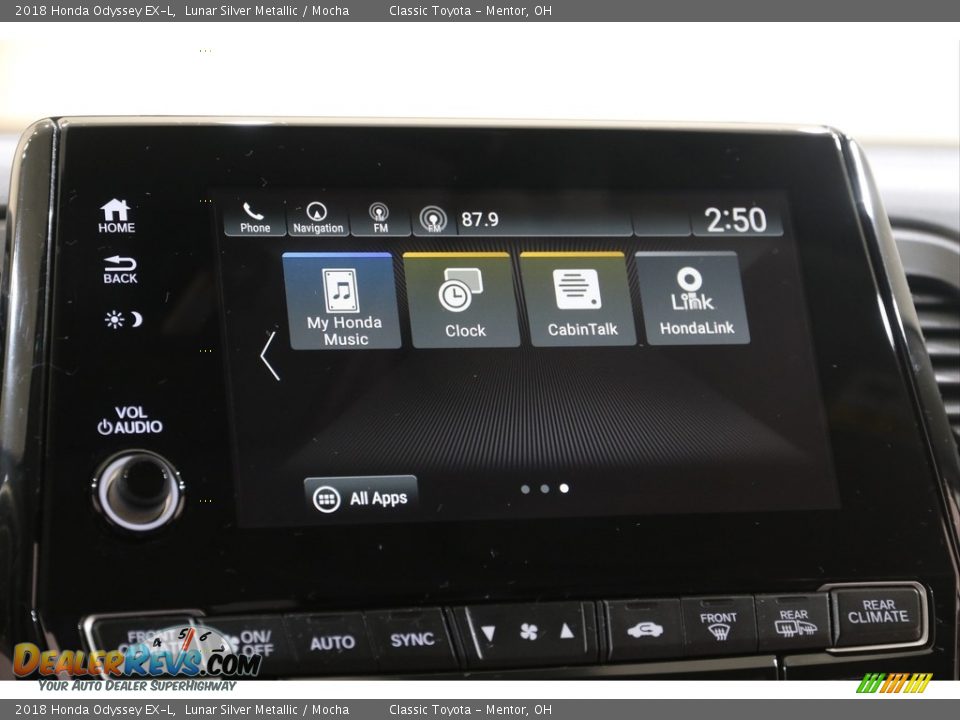 2018 Honda Odyssey EX-L Lunar Silver Metallic / Mocha Photo #12