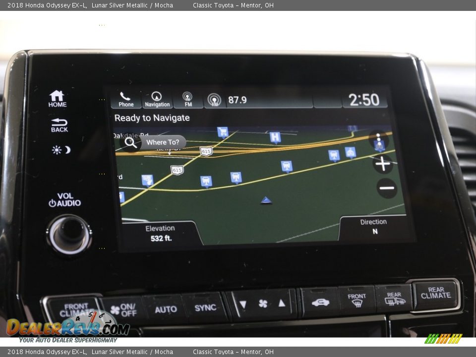 2018 Honda Odyssey EX-L Lunar Silver Metallic / Mocha Photo #13