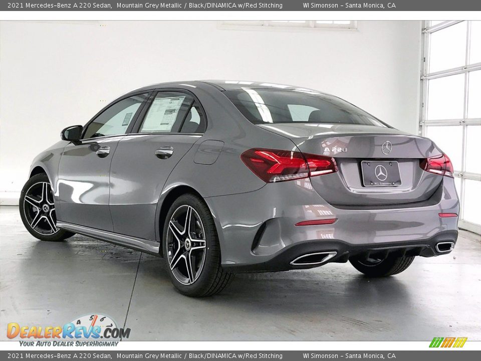 2021 Mercedes-Benz A 220 Sedan Mountain Grey Metallic / Black/DINAMICA w/Red Stitching Photo #2