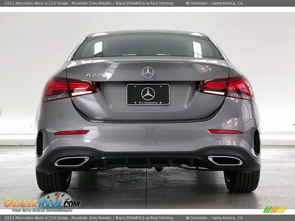 2021 Mercedes-Benz A 220 Sedan Mountain Grey Metallic / Black/DINAMICA w/Red Stitching Photo #3