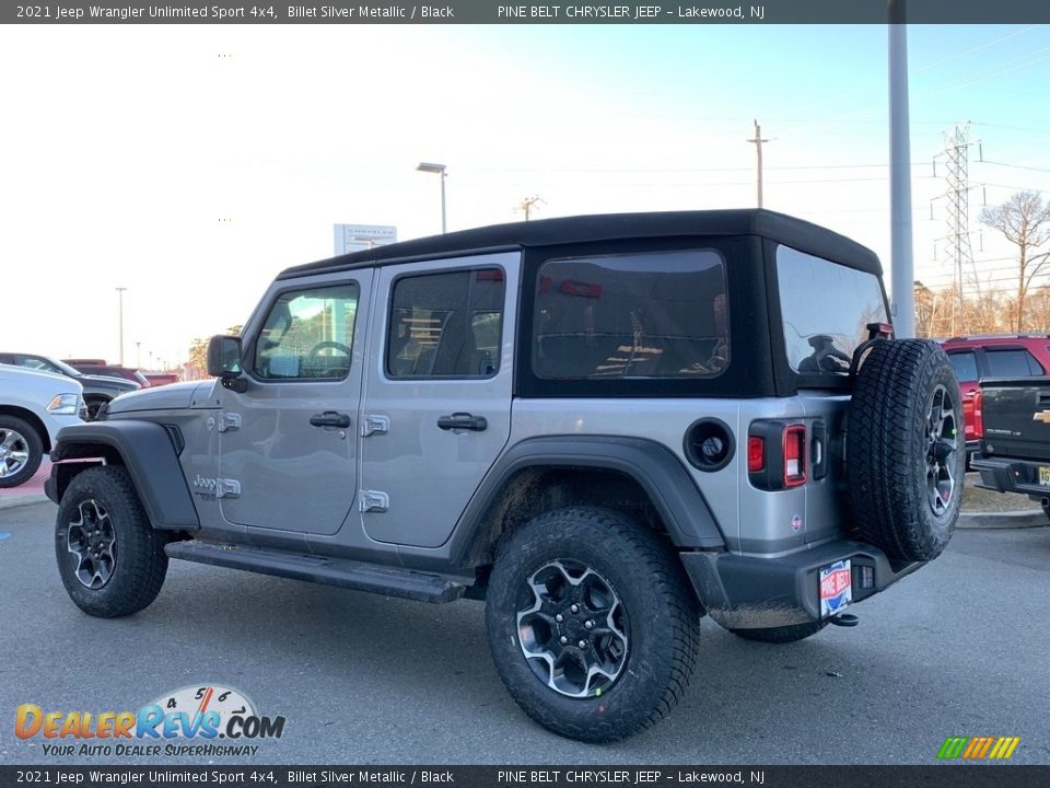2021 Jeep Wrangler Unlimited Sport 4x4 Billet Silver Metallic / Black Photo #6