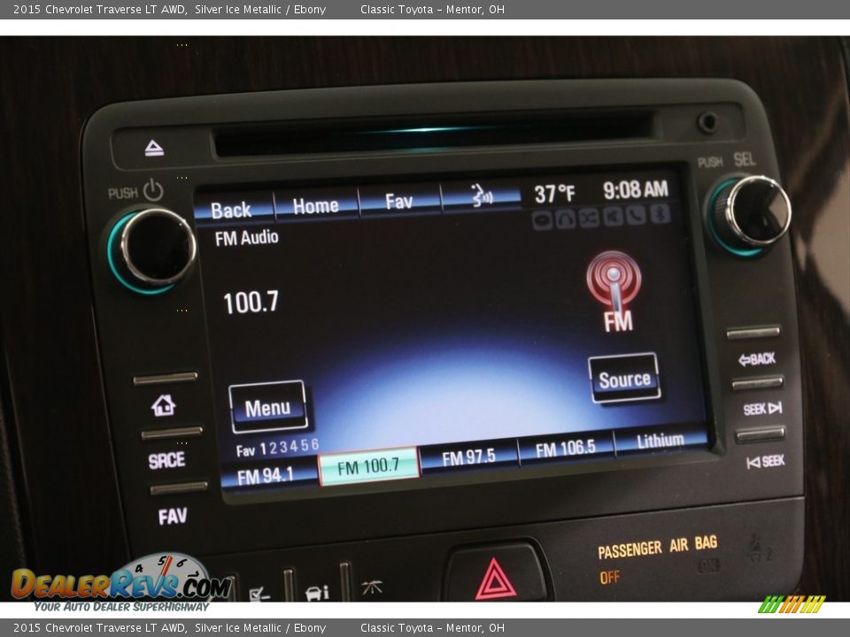 2015 Chevrolet Traverse LT AWD Silver Ice Metallic / Ebony Photo #10