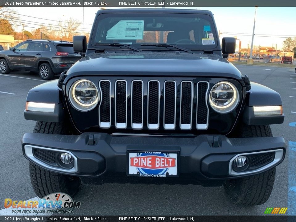 2021 Jeep Wrangler Unlimited Sahara 4x4 Black / Black Photo #3