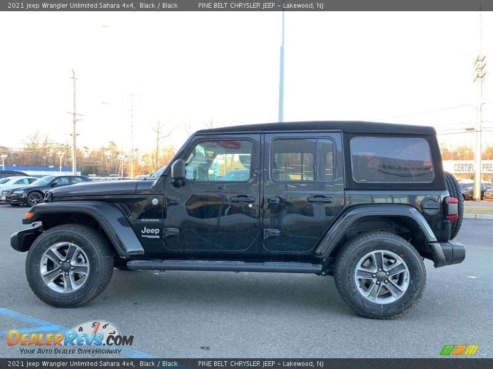 2021 Jeep Wrangler Unlimited Sahara 4x4 Black / Black Photo #4