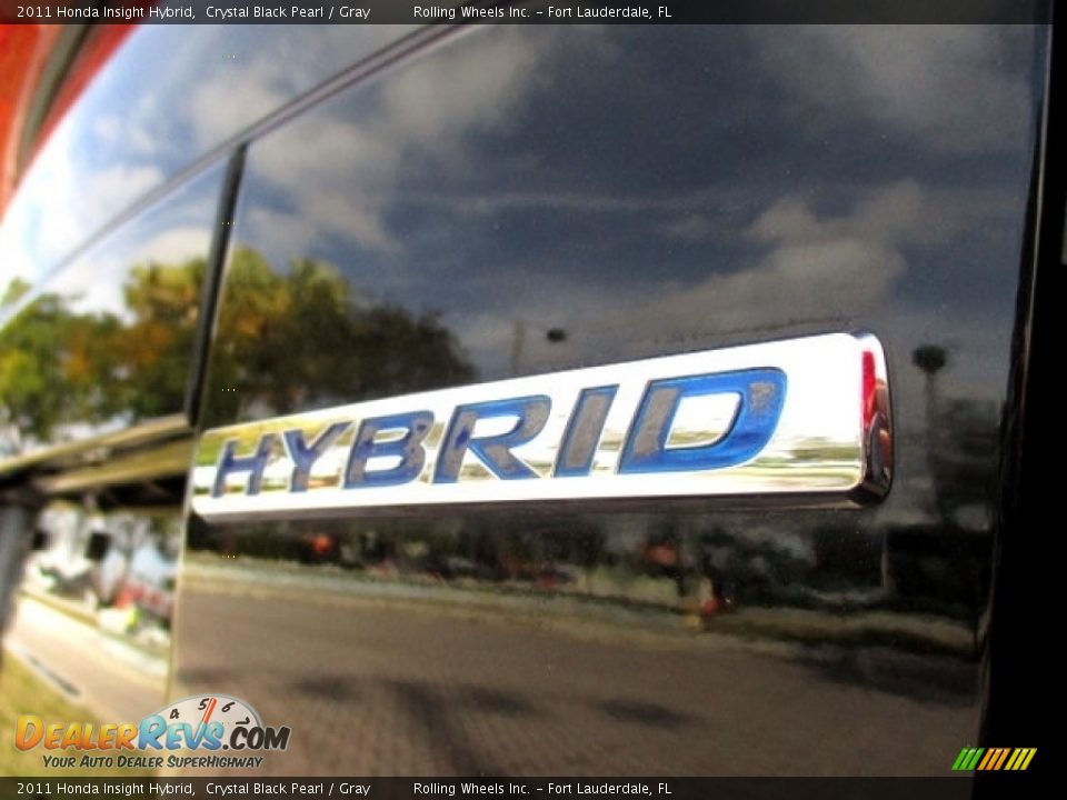 2011 Honda Insight Hybrid Crystal Black Pearl / Gray Photo #2