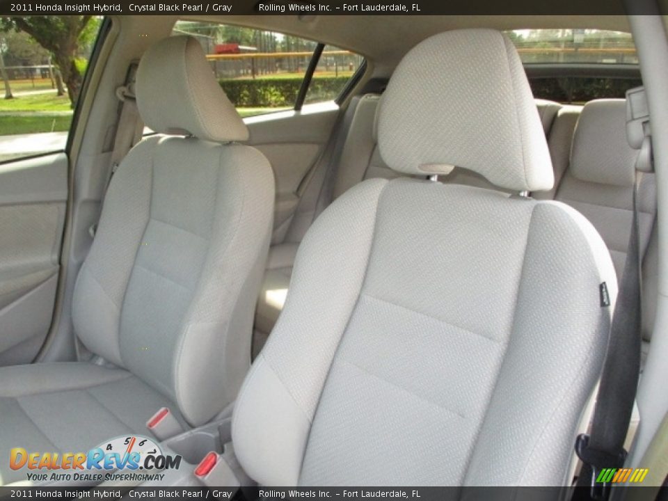 2011 Honda Insight Hybrid Crystal Black Pearl / Gray Photo #6