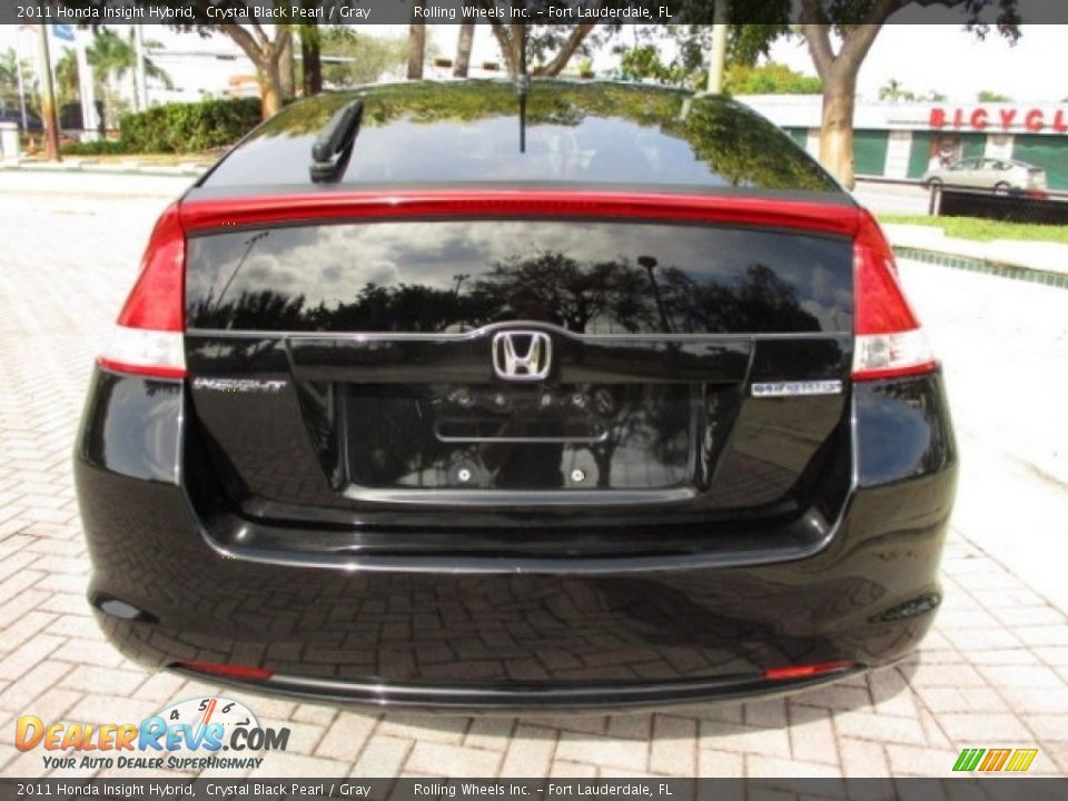 2011 Honda Insight Hybrid Crystal Black Pearl / Gray Photo #7