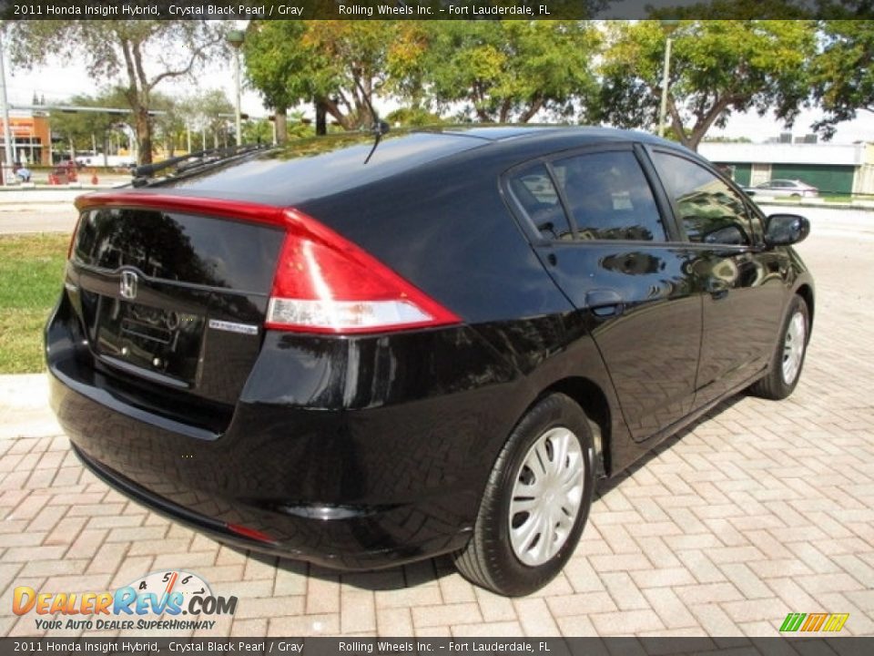 2011 Honda Insight Hybrid Crystal Black Pearl / Gray Photo #9