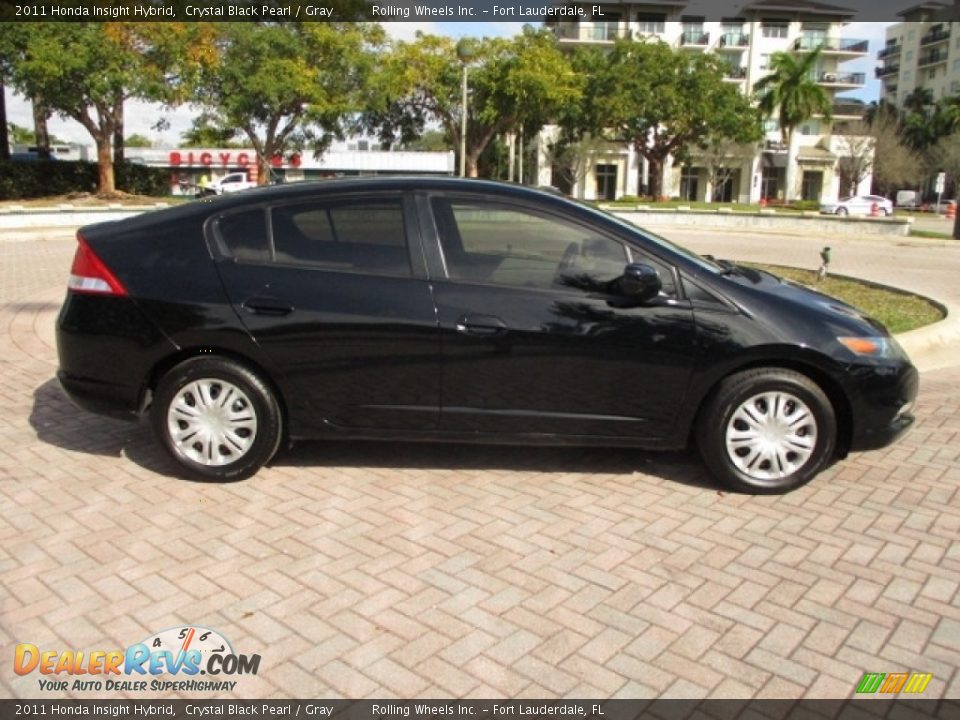2011 Honda Insight Hybrid Crystal Black Pearl / Gray Photo #11