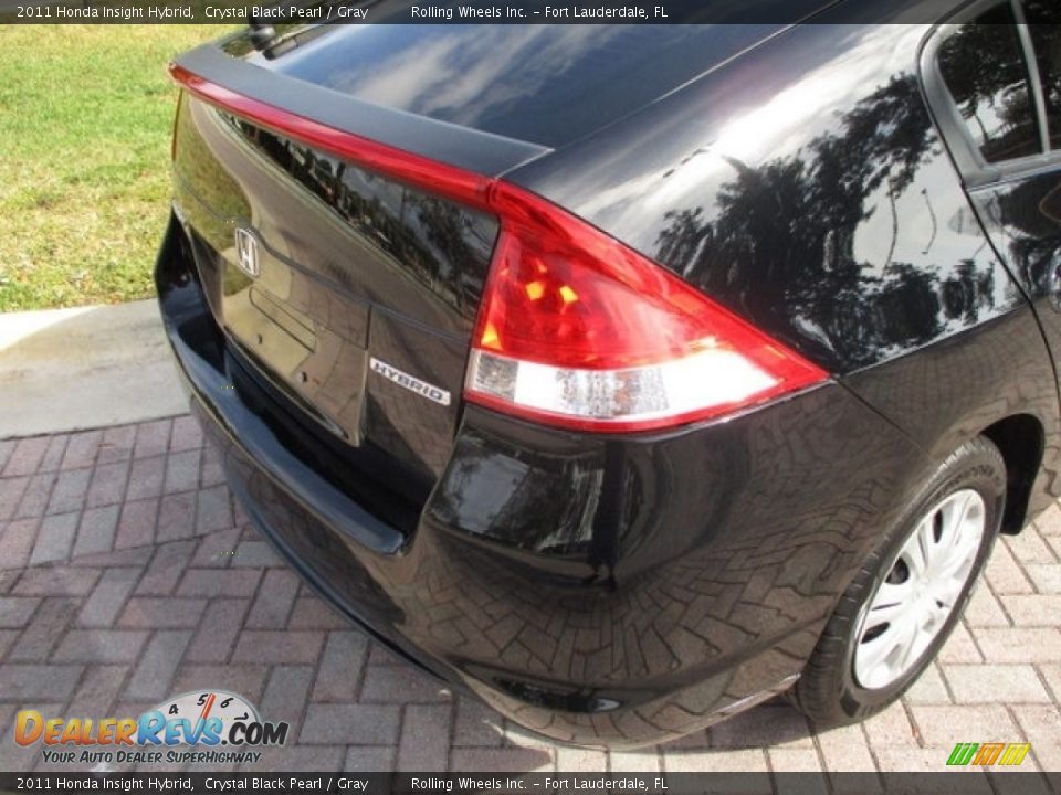 2011 Honda Insight Hybrid Crystal Black Pearl / Gray Photo #34