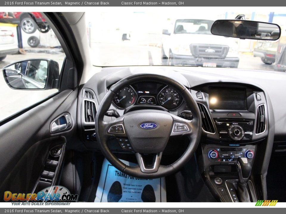 2016 Ford Focus Titanium Sedan Magnetic / Charcoal Black Photo #8