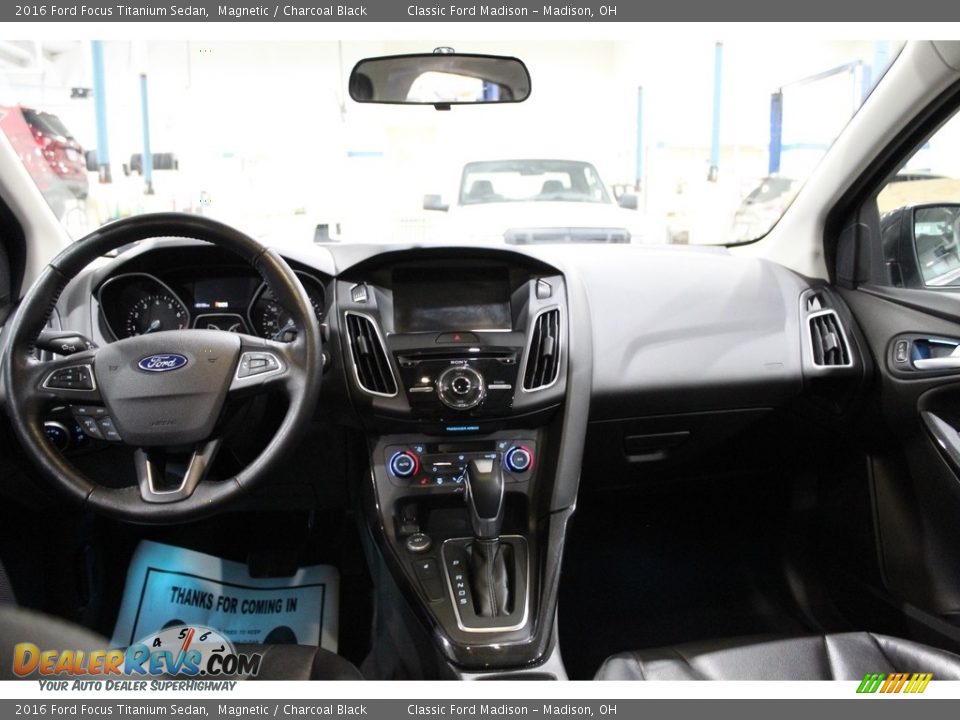 2016 Ford Focus Titanium Sedan Magnetic / Charcoal Black Photo #9
