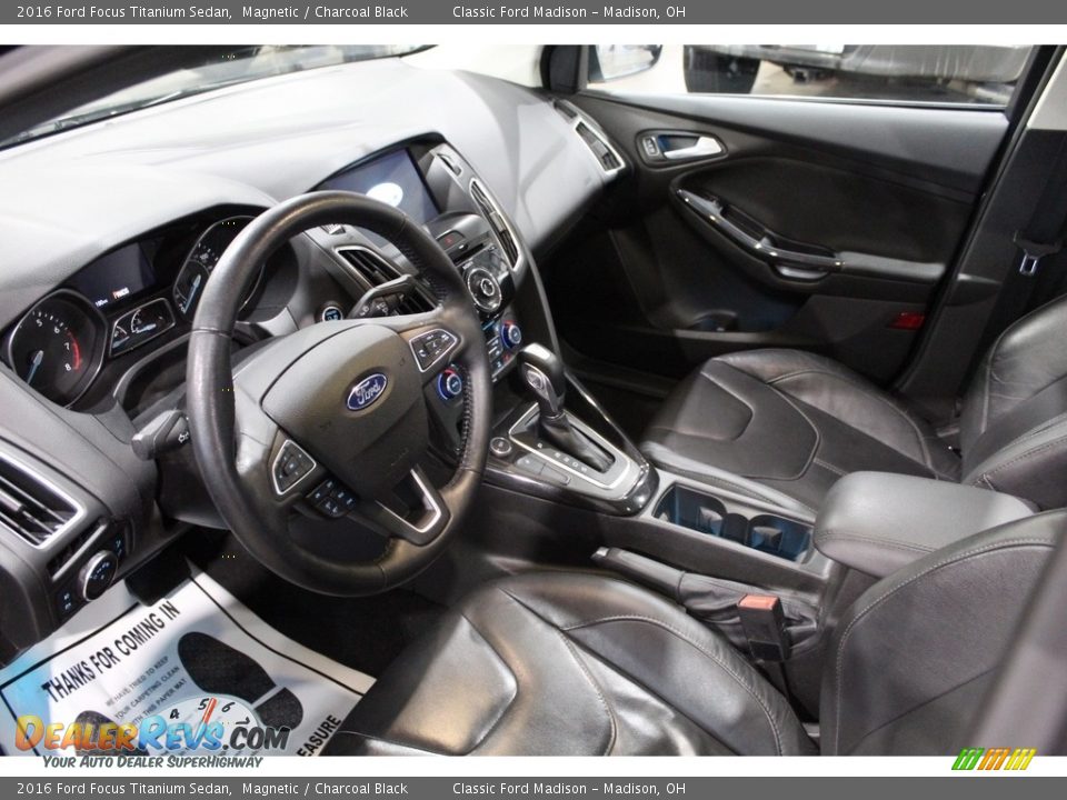 2016 Ford Focus Titanium Sedan Magnetic / Charcoal Black Photo #10