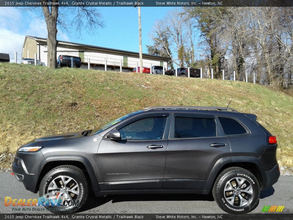 2015 Jeep Cherokee Trailhawk 4x4 Granite Crystal Metallic / Trailhawk Black Photo #1