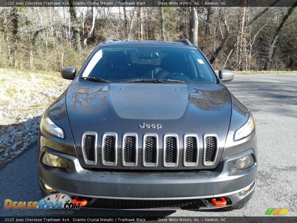 2015 Jeep Cherokee Trailhawk 4x4 Granite Crystal Metallic / Trailhawk Black Photo #3