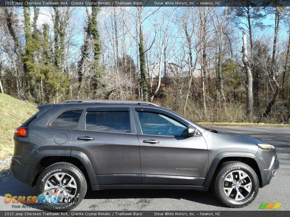 2015 Jeep Cherokee Trailhawk 4x4 Granite Crystal Metallic / Trailhawk Black Photo #5