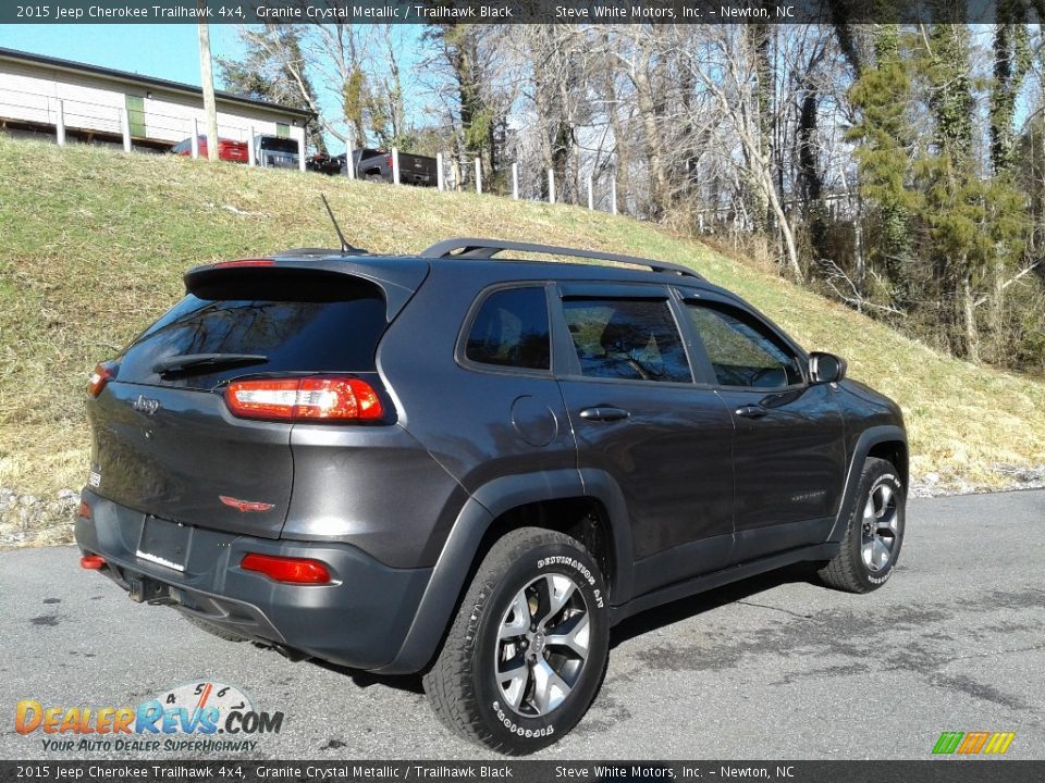 2015 Jeep Cherokee Trailhawk 4x4 Granite Crystal Metallic / Trailhawk Black Photo #6