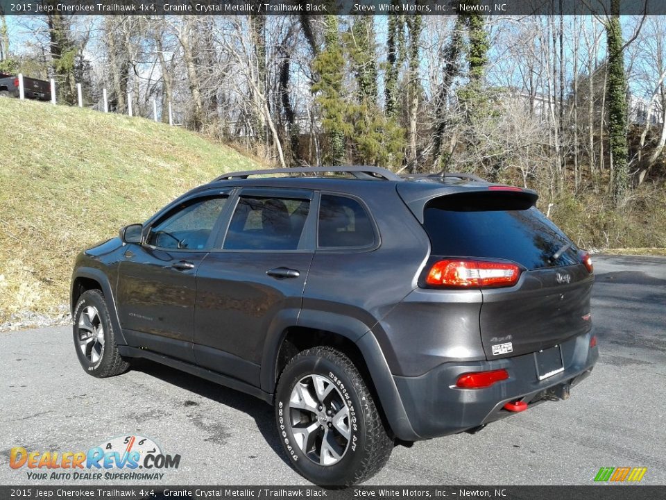 2015 Jeep Cherokee Trailhawk 4x4 Granite Crystal Metallic / Trailhawk Black Photo #8