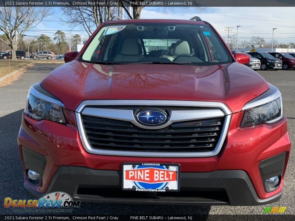 2021 Subaru Forester 2.5i Premium Crimson Red Pearl / Gray Photo #3