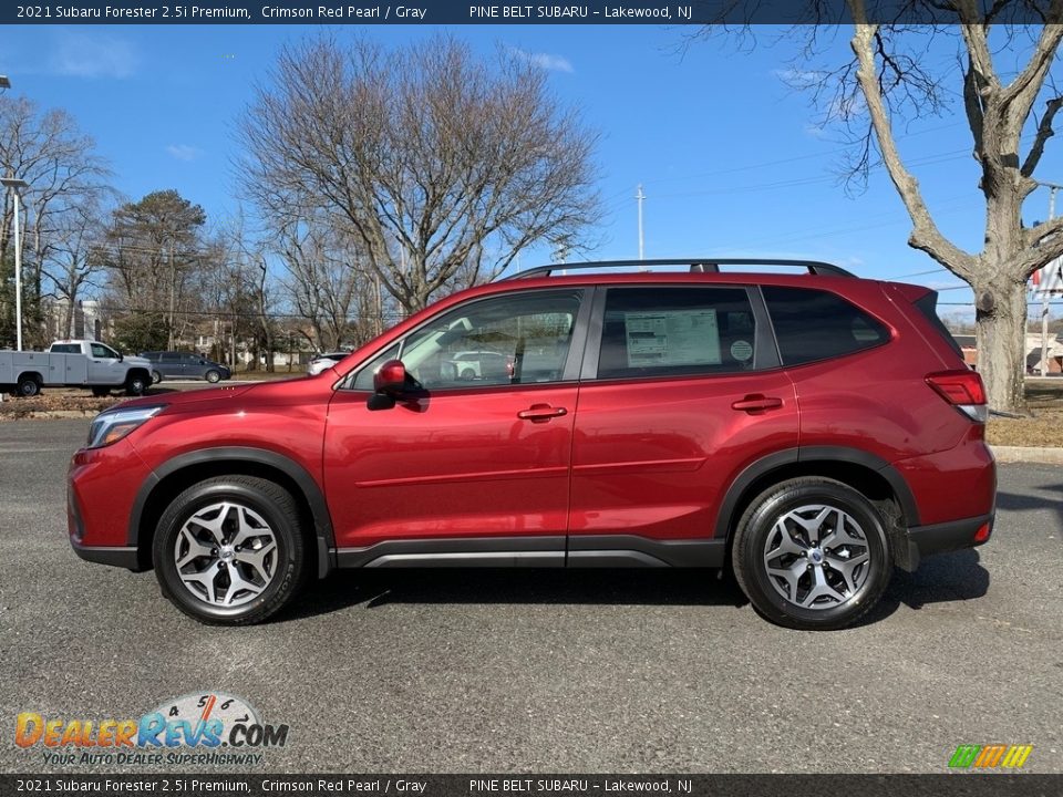 2021 Subaru Forester 2.5i Premium Crimson Red Pearl / Gray Photo #4