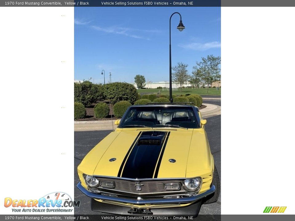 1970 Ford Mustang Convertible Yellow / Black Photo #2