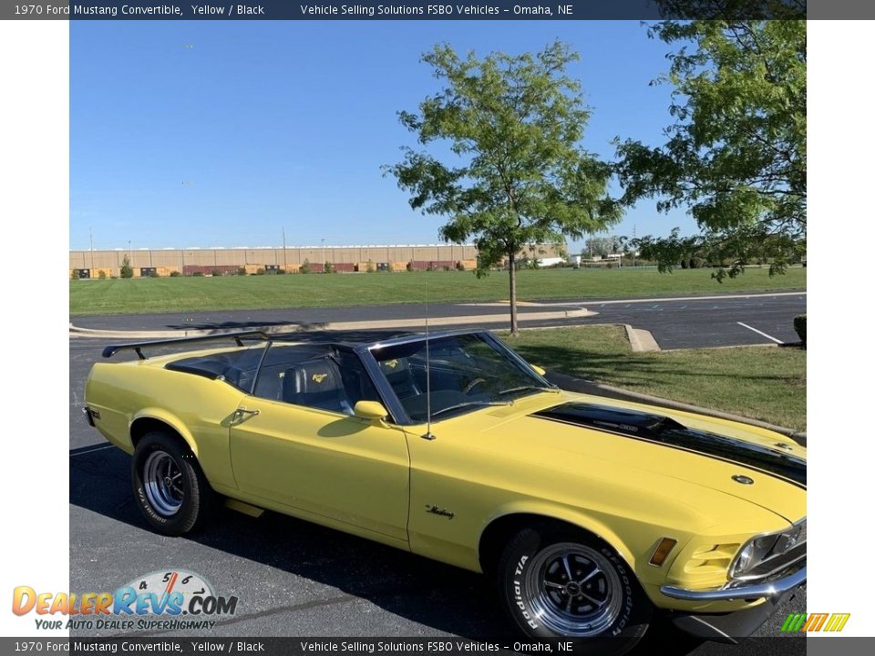 1970 Ford Mustang Convertible Yellow / Black Photo #3