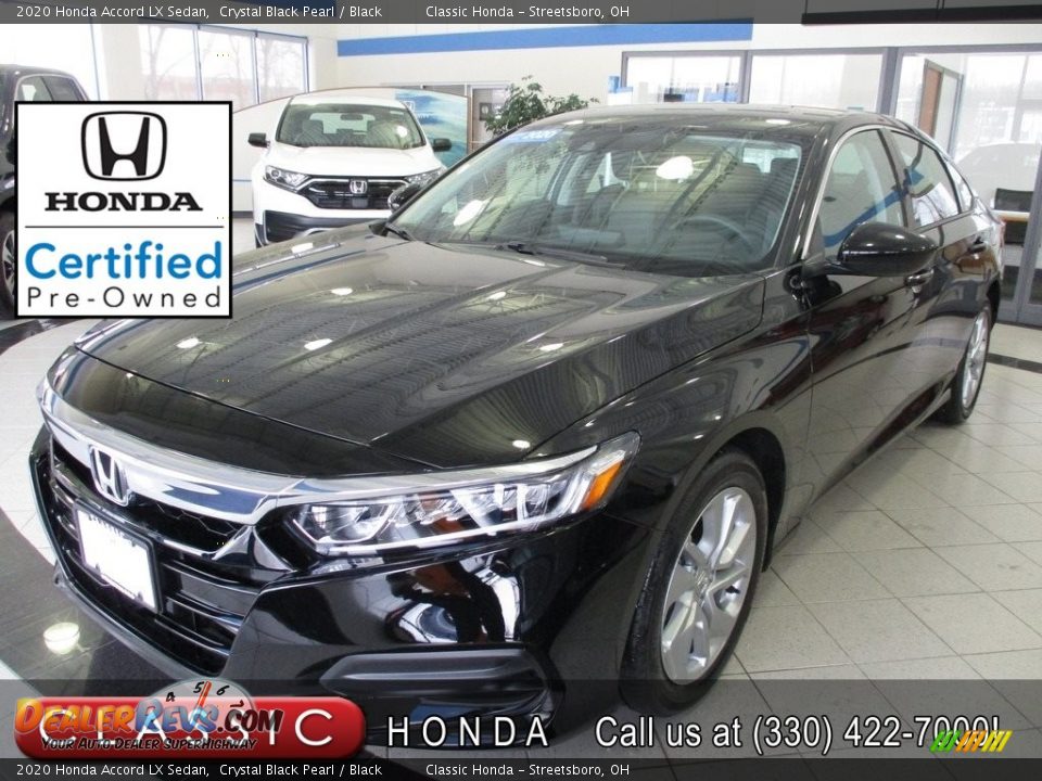 2020 Honda Accord LX Sedan Crystal Black Pearl / Black Photo #1