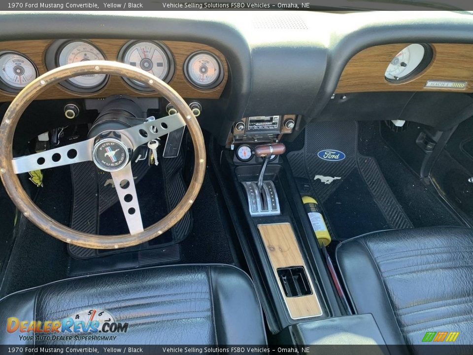 1970 Ford Mustang Convertible Yellow / Black Photo #6