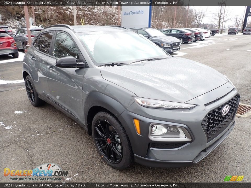 Front 3/4 View of 2021 Hyundai Kona Night AWD Photo #3