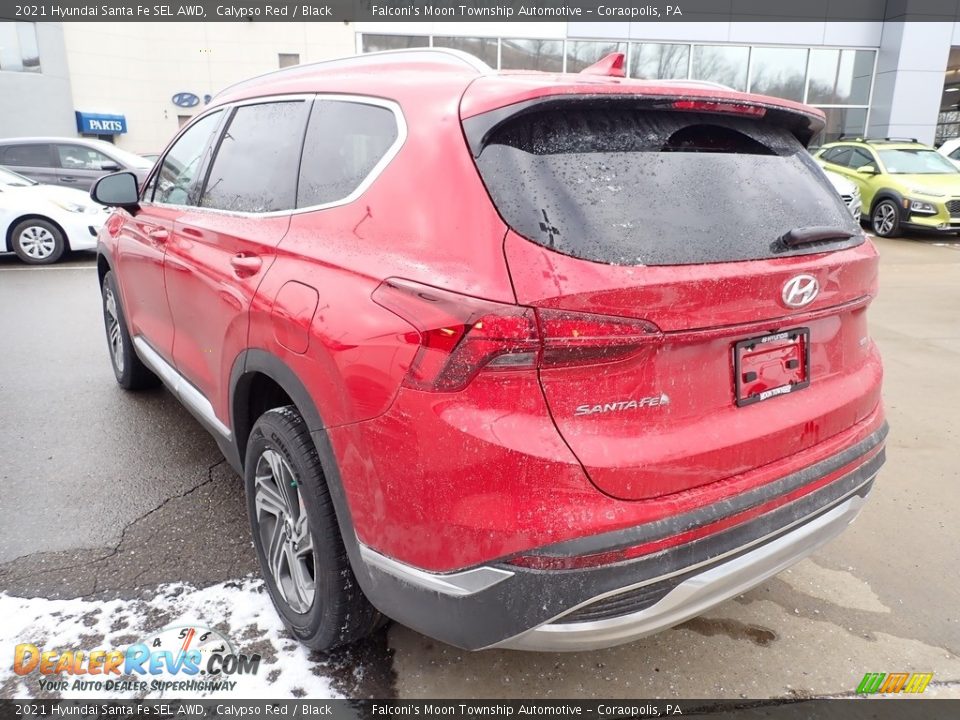 2021 Hyundai Santa Fe SEL AWD Calypso Red / Black Photo #6