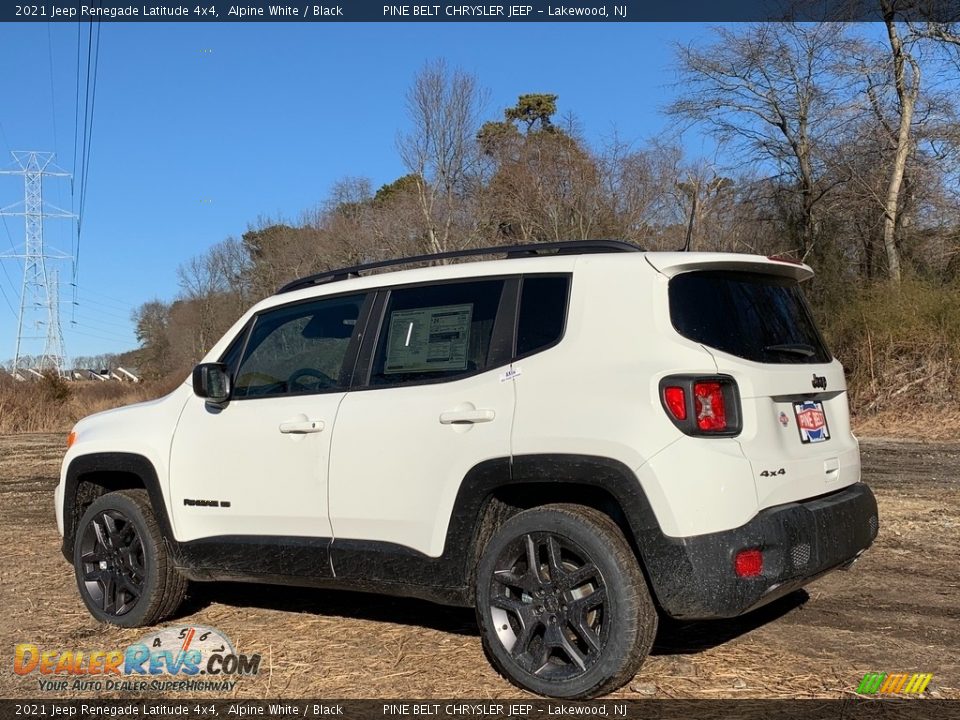 2021 Jeep Renegade Latitude 4x4 Alpine White / Black Photo #6