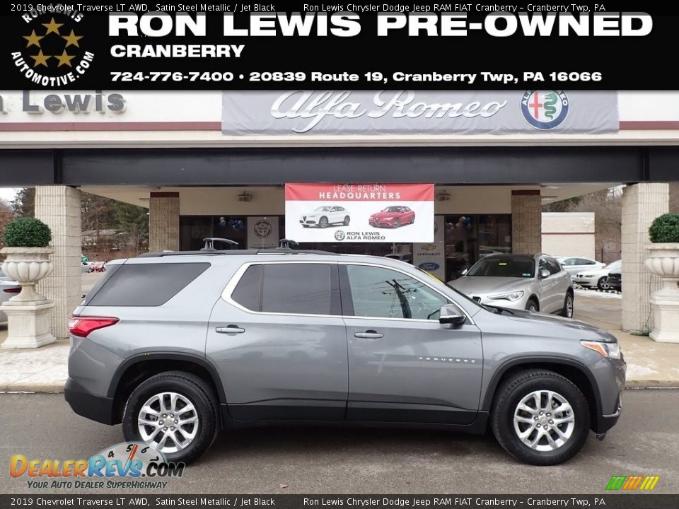 2019 Chevrolet Traverse LT AWD Satin Steel Metallic / Jet Black Photo #1