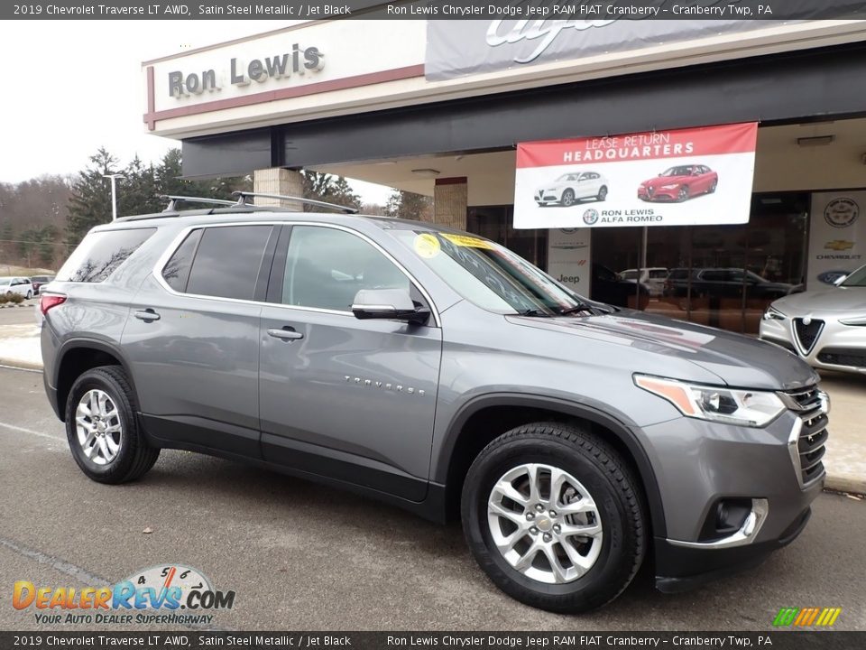 2019 Chevrolet Traverse LT AWD Satin Steel Metallic / Jet Black Photo #9