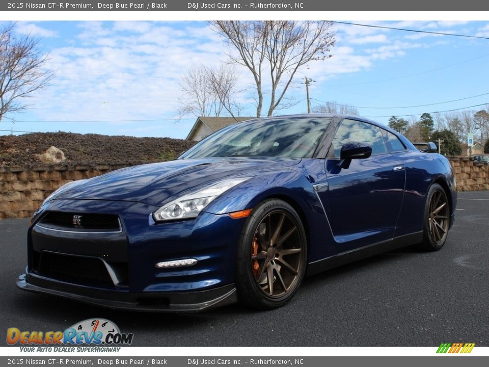 2015 Nissan GT-R Premium Deep Blue Pearl / Black Photo #1