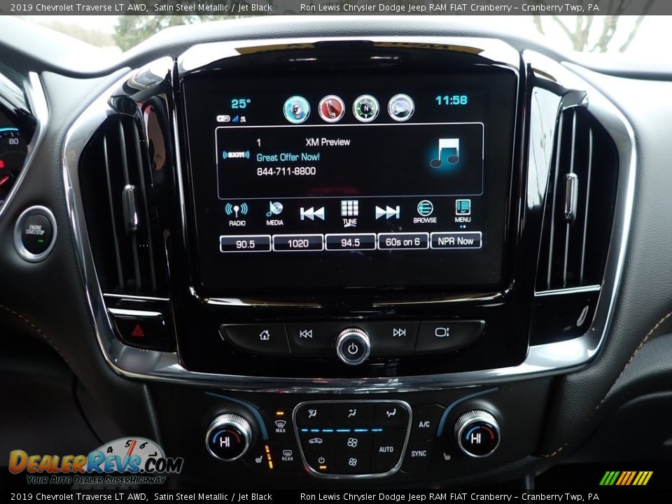 2019 Chevrolet Traverse LT AWD Satin Steel Metallic / Jet Black Photo #18